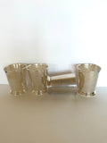 Vintage Mint Julep Cups | Sheridan Julep Cups Silver-Plated | Kentucky Derby Barware