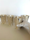 Vintage Mint Julep Cups | Sheridan Julep Cups Silver-Plated | Kentucky Derby Barware