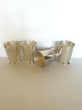 Vintage Mint Julep Cups | Sheridan Julep Cups Silver-Plated | Kentucky Derby Barware