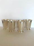 Vintage Mint Julep Cups | Sheridan Julep Cups Silver-Plated | Kentucky Derby Barware