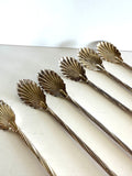 Sterling Julep Spoons (6), Sterling Scalloped Julep Spoons