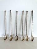 Sterling Julep Spoons (6), Sterling Scalloped Julep Spoons