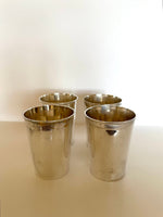 Vintage Julep Cups by Leonard (4), Silver-Plated Julep Cups