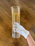 Culver Greek Key Cocktail Pitcher, Gold Martini Mixer, Mid Century Glassware