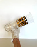 Culver Greek Key Cocktail Pitcher, Gold Martini Mixer, Mid Century Glassware