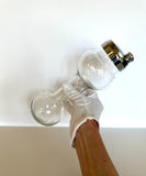 Art Deco Dumbbell Cocktail Shaker | Vintage Glass Barbell Martini Shaker | Barware