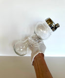 Art Deco Dumbbell Cocktail Shaker | Vintage Glass Barbell Martini Shaker | Barware