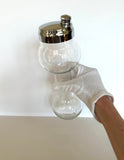 Art Deco Dumbbell Cocktail Shaker | Vintage Glass Barbell Martini Shaker | Barware