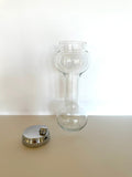 Art Deco Dumbbell Cocktail Shaker | Vintage Glass Barbell Martini Shaker | Barware
