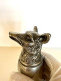 Vintage Fox Stirrup Cup, Pewter Fox Stirrup Cup
