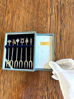 Sterling Silver Cocktail Picks (in original case)