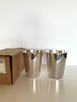 Pair of Silver-Plated Julep Cups by Wallace (2 Cups), Vintage Julep Cups