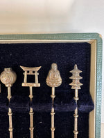 Sterling Silver Cocktail Picks (in original case)