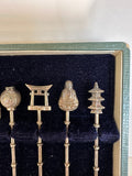 Sterling Silver Cocktail Picks (in original case)