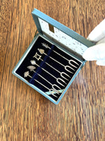 Sterling Silver Cocktail Picks (in original case)