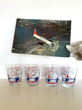 Vintage Airlines Glasses (4 Glasses), Central Airlines