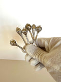 Sterling Silver Cocktail Picks (6), Art Deco Cocktail Picks