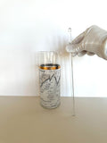 Cera Dow Jones Cocktail Pitcher & Stirring Wand, Stock Market Glassware