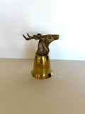 Vintage Brass Deer Stirrup Cup