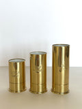 Figural Brass Shotgun Shell Jiggers (1 oz, 1.5 oz, 2 oz), Solid Brass Jiggers, Novelty Cocktail Jiggers