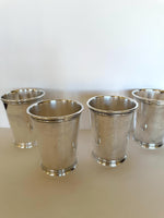 Heavy Julep Cups by Webster Wilcox (4 Cups) "K" MONOGRAMMED