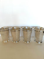 Heavy Julep Cups by Webster Wilcox (4 Cups) "K" MONOGRAMMED