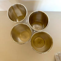 Heavy Julep Cups by Webster Wilcox (4 Cups) "K" MONOGRAMMED