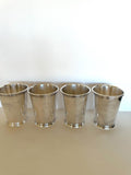 Heavy Julep Cups by Webster Wilcox (4 Cups) "K" MONOGRAMMED