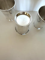 Heavy Julep Cups by Webster Wilcox (4 Cups) "K" MONOGRAMMED