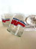 Western Airlines Glasses (4 Glasses), Vintage Airlines Glasses