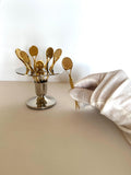 Gold Tennis Racquet Cocktail Picks Set, Tennis Racket Barware, Tennis Martini Forks