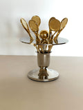 Gold Tennis Racquet Cocktail Picks Set, Tennis Racket Barware, Tennis Martini Forks