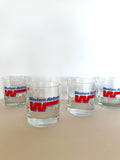 Western Airlines Glasses (4 Glasses), Vintage Airlines Glasses