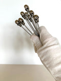 1980s Poison Swizzle Sticks Glass Set, Name Your Poison Barware