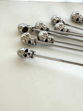 1980s Poison Swizzle Sticks Glass Set, Name Your Poison Barware
