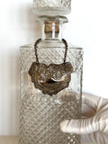Vintage Decanter Tags by Isreal Freeman & Son, 1940s, Silver-Plated Heavy Liquor Tags
