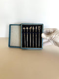 Sterling Silver Retractable Swizzle Sticks Set (in original box)