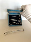 Sterling Silver Retractable Swizzle Sticks Set (in original box)