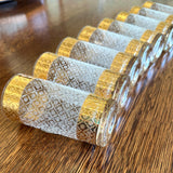 Vintage Culver Scintilla Glasses, Culver Gold Mid Century Glasses, Set of 8