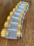 Vintage Culver Scintilla Glasses, Culver Gold Mid Century Glasses, Set of 8