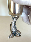Vintage Reed & Barton Drink Like A Fish Jigger, 1950s Barware