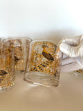 Vintage Gold Peacock Glasses, Osborne Kemper Thomas