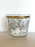 Cera Dow Jones Ice Bucket, Stock Market Glassware, 1958-1968