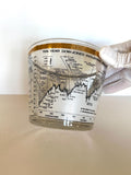 Cera Dow Jones Ice Bucket, Stock Market Glassware, 1958-1968