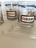 Nieman Marcus Poison Glasses by Cera, Signed by Neiman Marcus