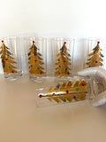 Culver Jeweled Christmas Tree Glasses (Set of 5)
