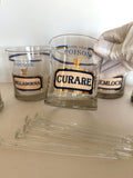 Nieman Marcus Poison Glasses by Cera, Signed by Neiman Marcus