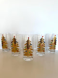 Culver Jeweled Christmas Tree Glasses (Set of 5)