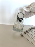 1980s Poison Swizzle Sticks Glass Set, Name Your Poison Barware