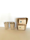 Pair of Vintage Mint Julep Cups by Leonard, original boxes, New Old Stock